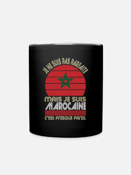 Je ne suis pas parfaite mais je suis Marocaine - Mug uni - noir