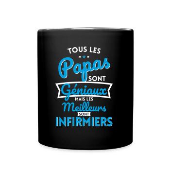 Papas géniaux mais les meilleurs sont Infirmiers - Mug uni - noir - Devant