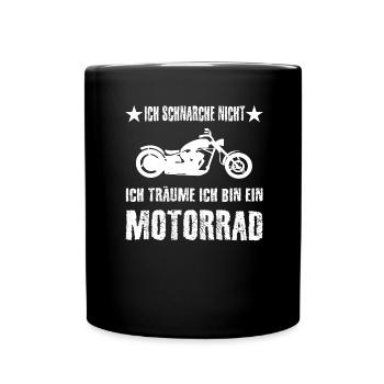 Motorrad - Tasse einfarbig - Schwarz - Vorne