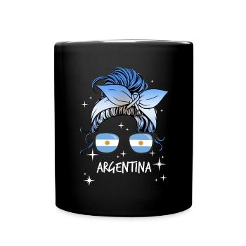 Argentinien - Tasse einfarbig - Schwarz - Vorne
