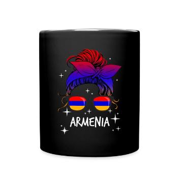Armenien - Tasse einfarbig - Schwarz - Vorne