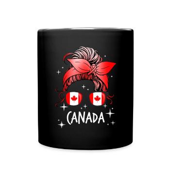 Kanada - Tasse einfarbig - Schwarz - Vorne