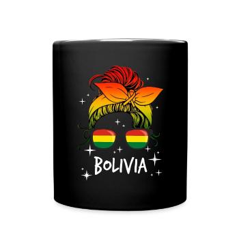 Bolivien - Tasse einfarbig - Schwarz - Vorne
