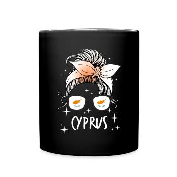 Zypern - Tasse einfarbig - Schwarz - Vorne