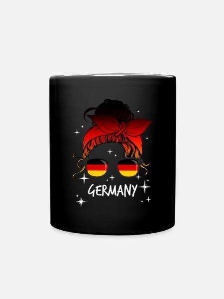 Deutschland - Tasse einfarbig - Schwarz