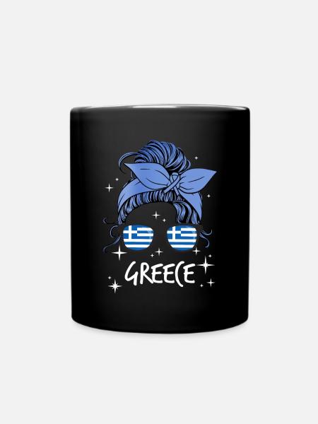 Griechenland - Tasse einfarbig - Schwarz