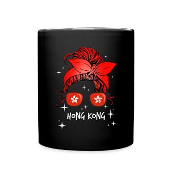 Hong Kong - Full Colour Mug - black - Front