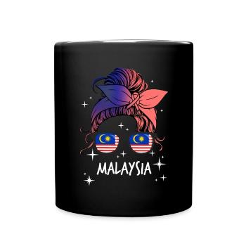 Malaysia - Tasse einfarbig - Schwarz - Vorne