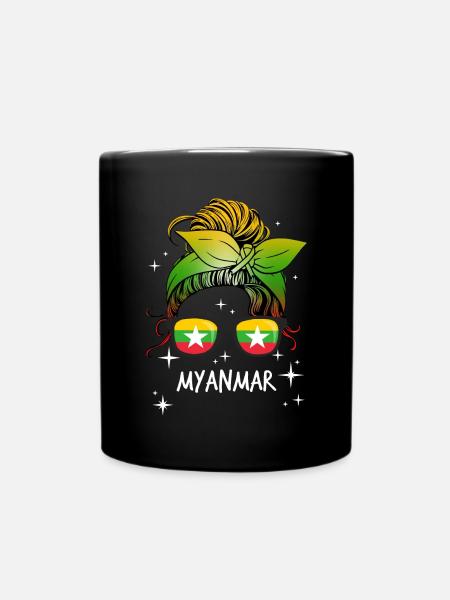 Myanmar - Tasse einfarbig - Schwarz