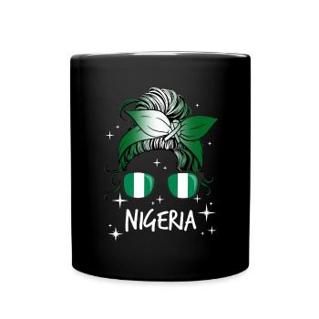 Nigeria - Tasse einfarbig - Schwarz - Vorne