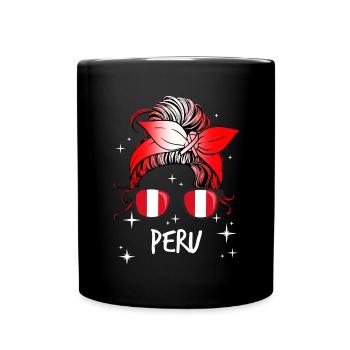 Peru - Tasse einfarbig - Schwarz - Vorne