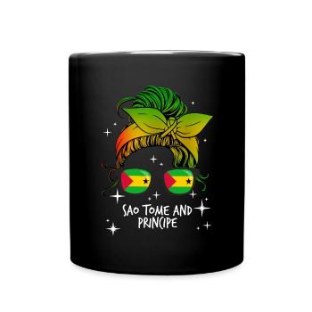 São Tomé und Príncipe - Tasse einfarbig - Schwarz - Vorne