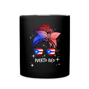 Puerto Rico - Tasse einfarbig - Schwarz - Vorne
