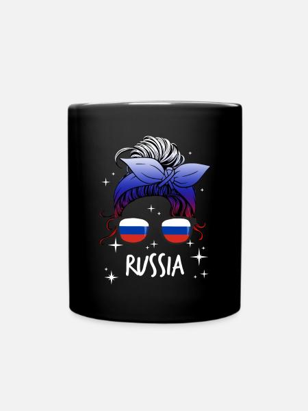 Russland - Tasse einfarbig - Schwarz