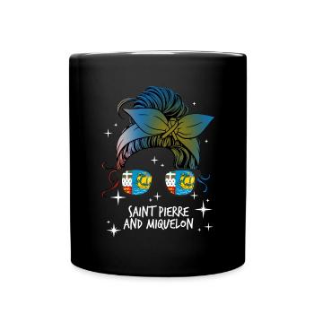 St. Pierre und Miquelon - Tasse einfarbig - Schwarz - Vorne
