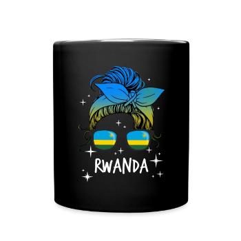 Ruanda - Tasse einfarbig - Schwarz - Vorne