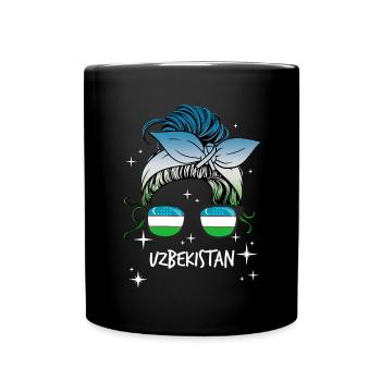 Ouzbékistan - Mug uni - noir - Devant