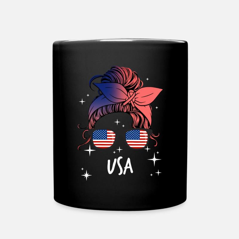 USA - Tasse einfarbig - Schwarz