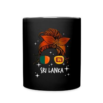 Sri Lanka - Tasse einfarbig - Schwarz - Vorne