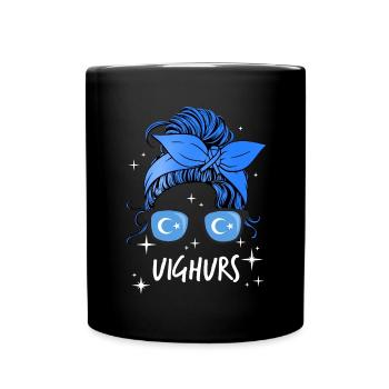 Ouïghours - Mug uni - noir - Devant