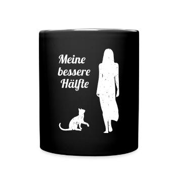 Chat ma meilleure moitié - Mug uni - noir - Devant