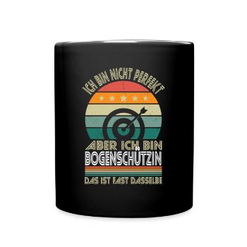 I'm not perfect, but I'm an archer - Full Colour Mug - black - Front