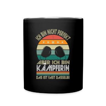 Je ne suis pas parfait, mais je suis un combattant - Mug uni - noir - Devant