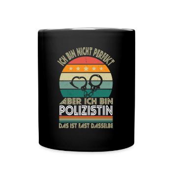 Je ne suis pas parfait, mais je suis un flic - Mug uni - noir - Devant