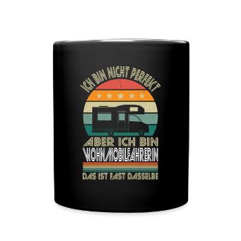 Pas parfait, mais je suis un camping-cariste - Mug uni - noir - Devant