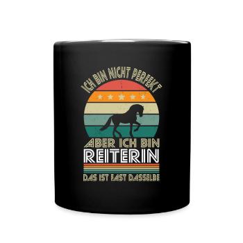 I'm not perfect, but I'm a rider - Full Colour Mug - black - Front