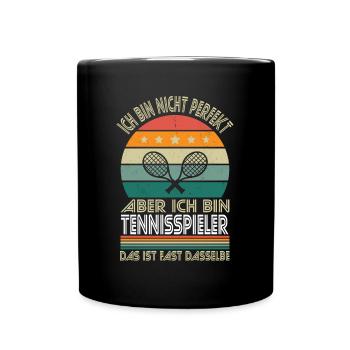 Je ne suis pas parfait, mais je suis un joueur de tennis - Mug uni - noir - Devant