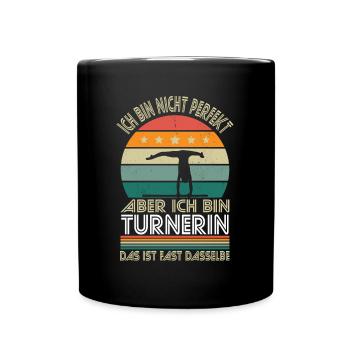 I'm not perfect, but I'm a gymnast - Full Colour Mug - black - Front