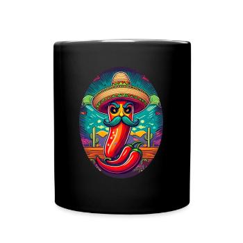 5 de Mayo Party Drinko de Mayo Chili Sombrero - Full Colour Mug - black - Front