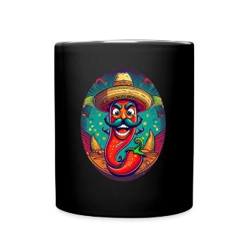 5 de Mayo Party Drinko de Mayo Chili Sombrero - Full Colour Mug - black - Front