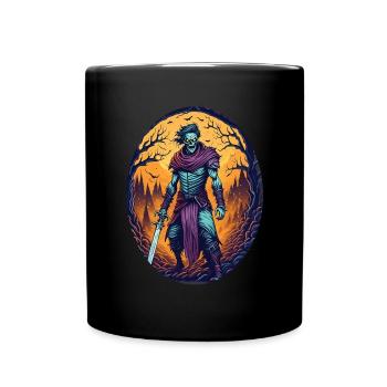 Gruseliges Halloween-party-kostüm, Zombie-krieger - Full Colour Mug - black - Front