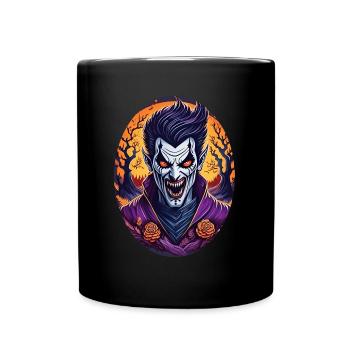 Gruseliges Halloween-party-kostüm Vampir - Mug uni - noir - Devant