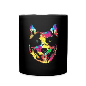 Bouvier australien chien - Mug uni - noir - Devant