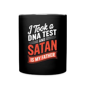 I took a DNA test: Satan is my father! - Full Colour Mug - black - Front