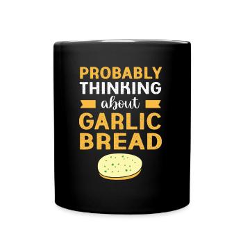 Brot Knoblauch - Tasse einfarbig - Schwarz - Vorne