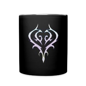 Tribal Heart Tattoo for Emo and Goth - Full Colour Mug - black - Front