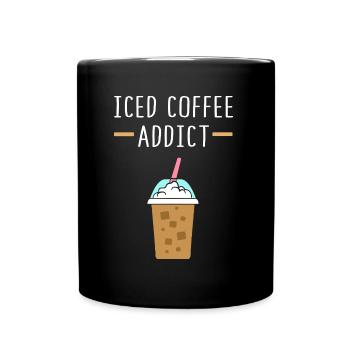 Kaffee Eiskaffee Koffein Espresso Barista Geschenk - Tasse einfarbig - Schwarz - Vorne