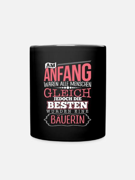 BÄUERIN - Die Beste - Tasse einfarbig - Schwarz