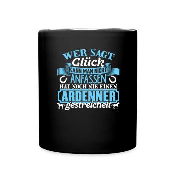 ARDENNER - Glück zum anfassen - Tasse einfarbig - Schwarz - Vorne