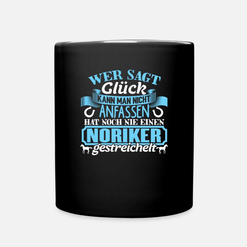 NORIKER - Glück zum anfassen - Tasse einfarbig - Schwarz