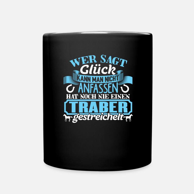 TRABER - Glück zum anfassen - Tasse einfarbig - Schwarz