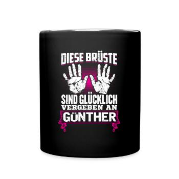 GÜNTHER - Brüste - Tasse einfarbig - Schwarz - Vorne