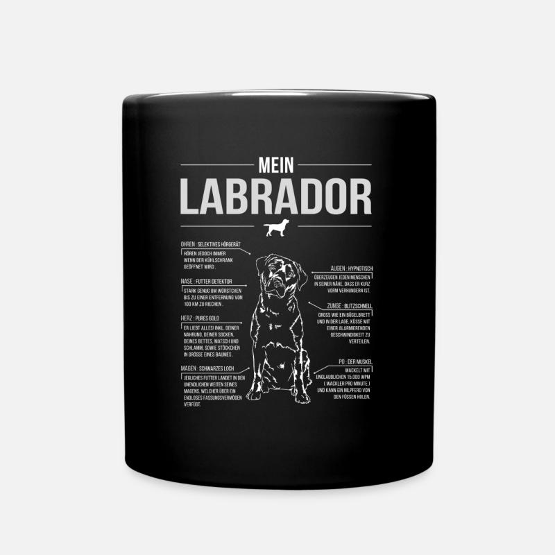LABRADOR ANATOMIE Wilsigns Retriever Labbi Lab - Tasse einfarbig - Schwarz