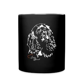 COCKER SPANIEL Portrait Wilsigns - Tasse einfarbig - Schwarz - Vorne