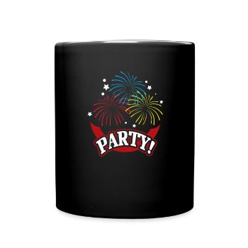 Party Silvester - Tasse einfarbig - Schwarz - Vorne