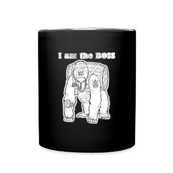 I'm the boss. Funny gorilla. - Full Colour Mug - black - Front